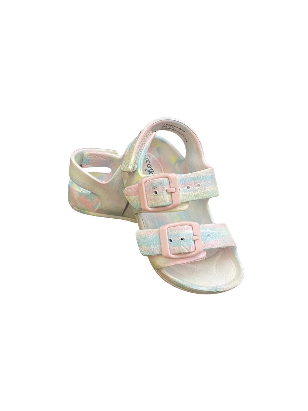 Cat & Jack Pastel Tie-Dye Sandals - Waterproof EVA Buckle Sandals for Toddlers